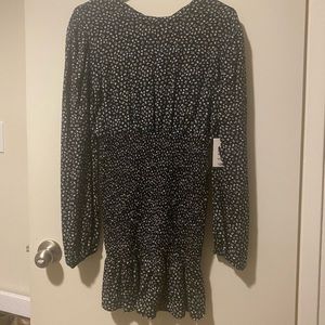 Rouched, long sleeve MINI dress.